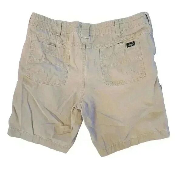 GH Bass Men's Ivory Cotton Zip Close Pockets Flat Front Shorts - Picture 6 of 12